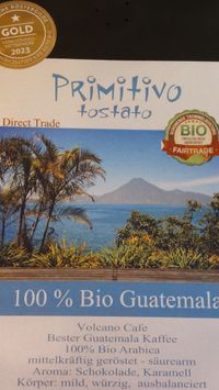 Primitivo Guatemala Kaffee Gold Pr&auml;miert Secolino